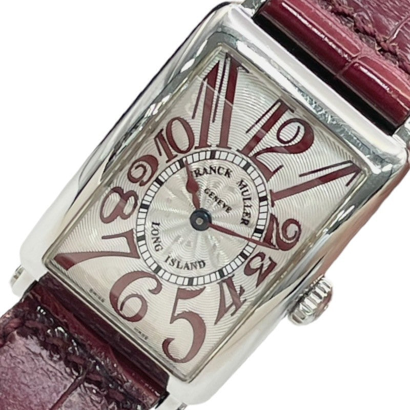 フランク・ミュラー FRANCK MULLER ロングアイランド 日本500本限定 902QZJA シルバー SS/革ベルト クオーツ レデ |  中古ブランドリユースショップ OKURA(おお蔵)