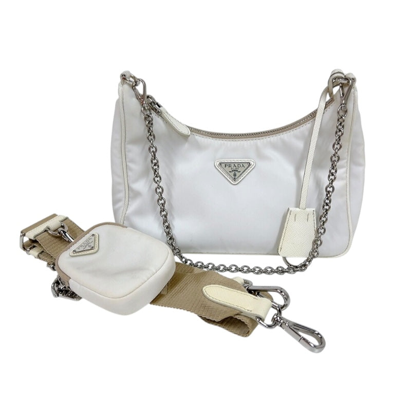 【PRADA】Re-Edition 2005 Re-Nylon シルバー バッグ プラダ PRADA Re-Edition 2005 バッグ 1BH204 ホワイト シルバー