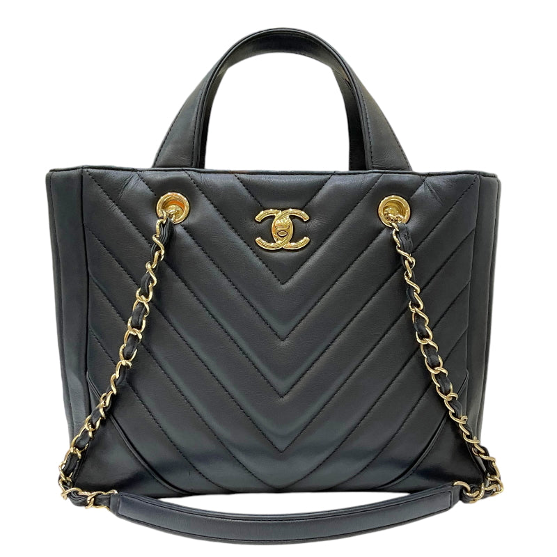 シャネル CHANEL Vステッチ 2wayハンドバッグ A91642 グレー系 シャネル CHANEL Vステッチ 2wayハンドバッグ A91642 グレー系