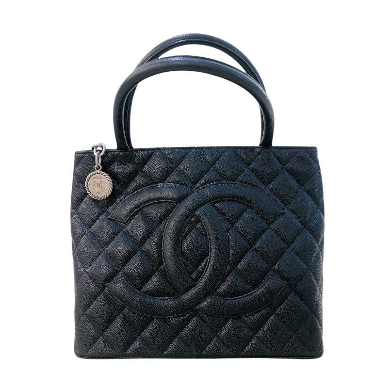 シャネル CHANEL 復刻トート A01804 ブラック シルバー金具 キャビアスキン レディース トートバッグ | 中古ブランドリユースショップ  OKURA(おお蔵)