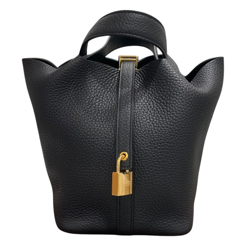 エルメス HERMES ピコタンロックPM W刻 ブラック ゴールド金具