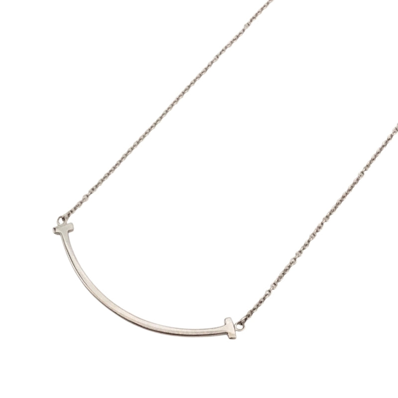 ティファニー TIFFANY＆CO Tスマイル ネックレス スモール K18WG