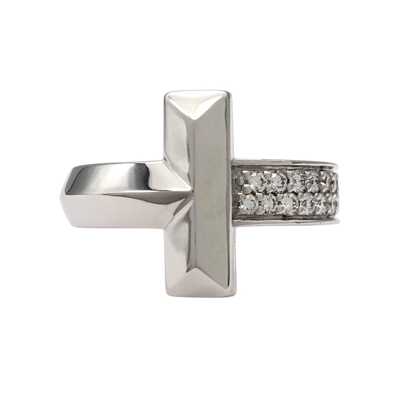 ティファニー TIFFANY＆CO Tワンダイヤリング K18WG/ダイヤモンド 