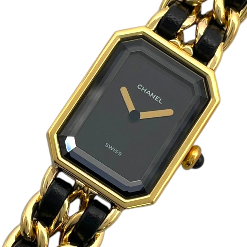中古 シャネル CHANEL プルミエール M H0001 ブラック レディース 腕時計