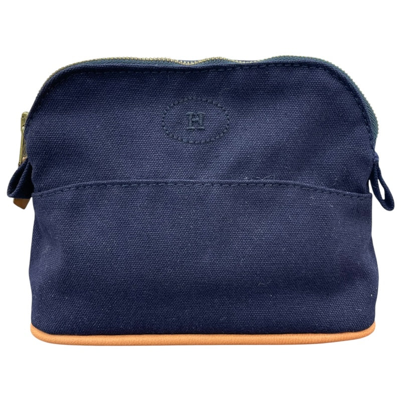 エルメス HERMES ネオバンフラットポーチPM ネイビー SV金具