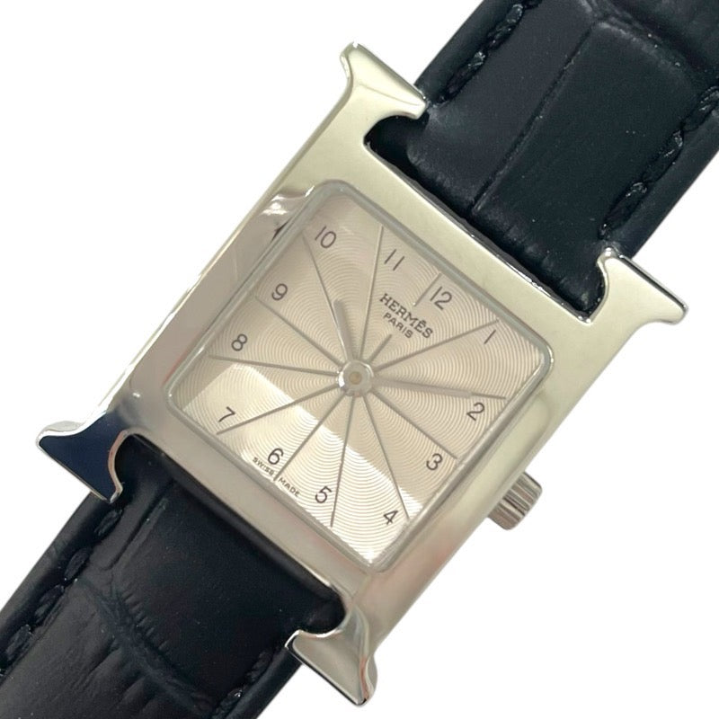HERMES HH1.210 腕時計 エルメス HERMES Hウォッチ HH1.210 シルバー×ピンク ステンレス