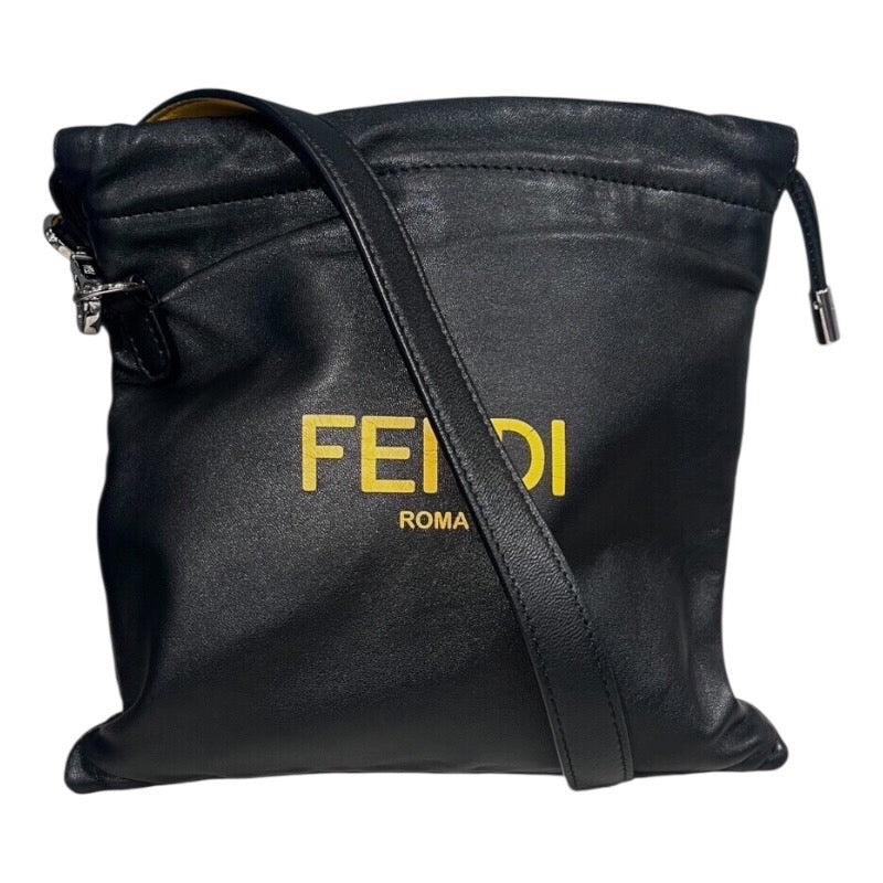 Fendi フェンディ ブラックレザー ショルダーバッグ