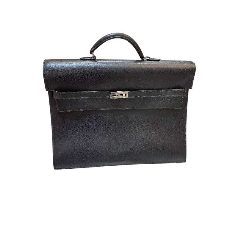 HERMES エルメス ケリー・デペッシュ38 ブラック SV □M刻印
