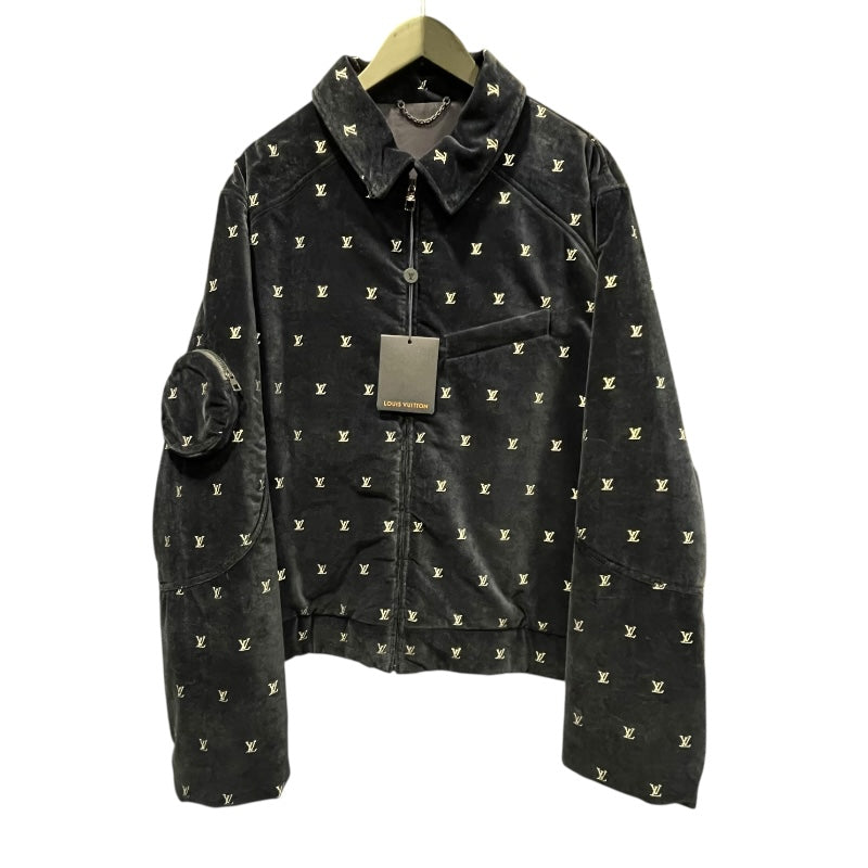 ルイヴィトン ベロア イブニングジャケット メンズ ブルゾン 46 M L 紺色 ルイヴィトン ベロア イブニングジャケット メンズ ブルゾン 46 M L