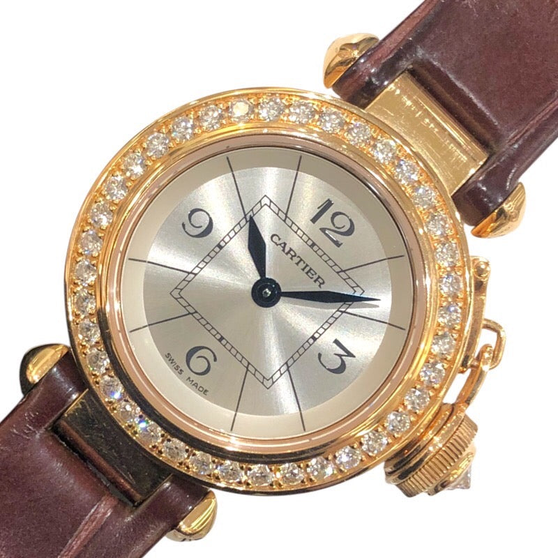 CARTIER カルティエ ミスパシャ 腕時計 18金 K18ピンクゴールド