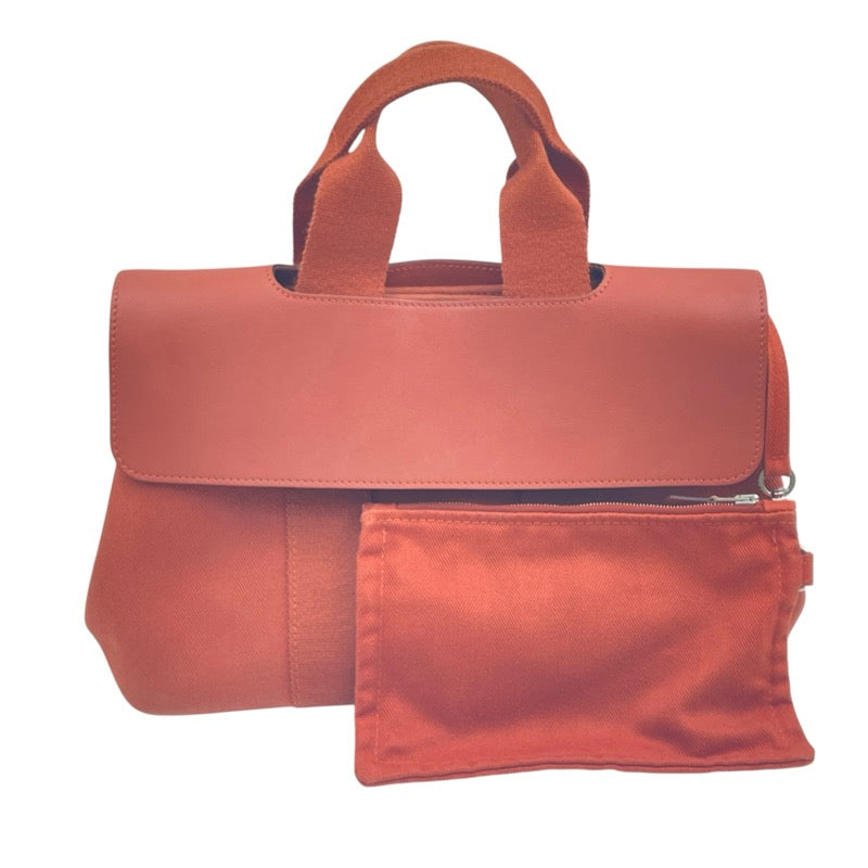 エルメス HERMES ヴァルバライソPM オレンジ トワル・レザー