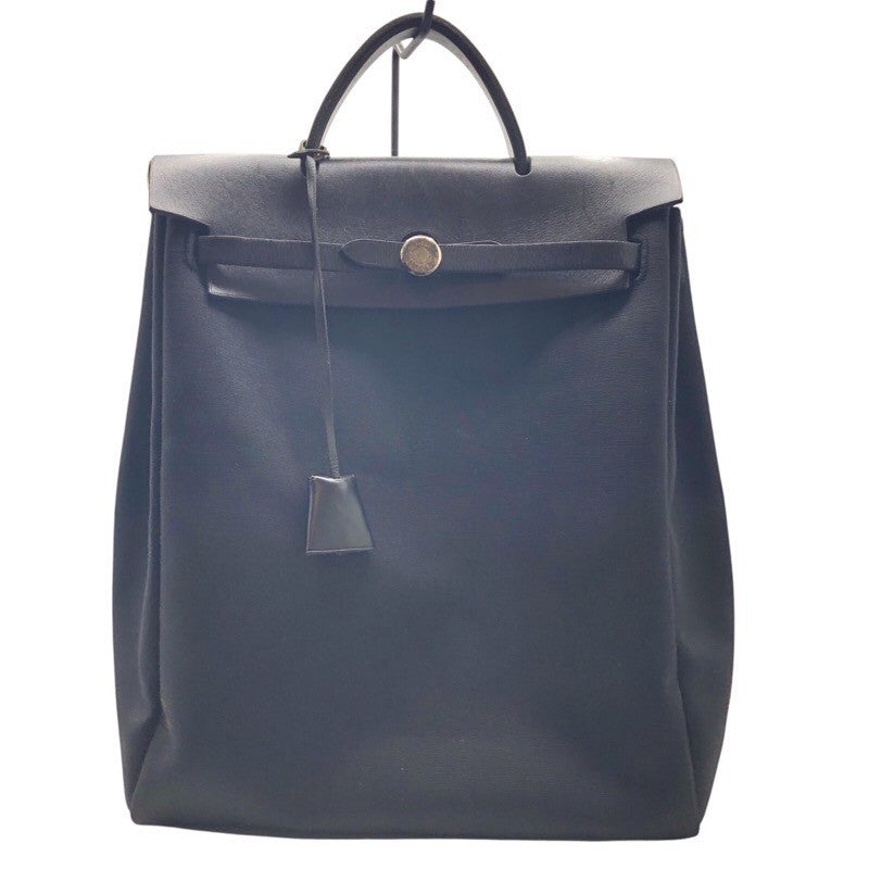 エルメス HERMES エールバッグアドPM □C刻 トワル・レザー ユニ
