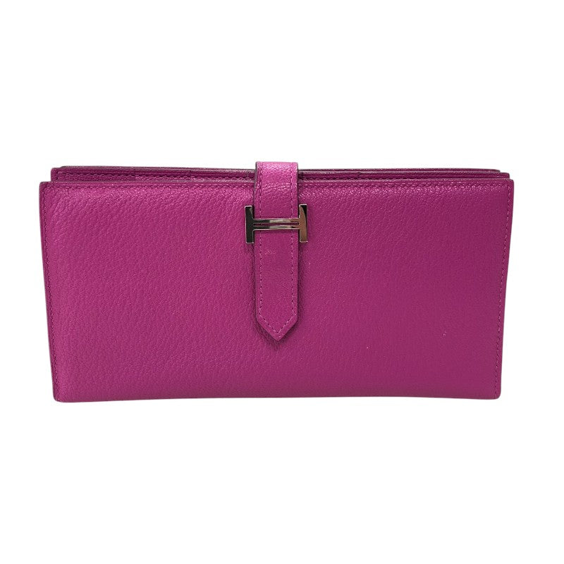 HERMES エルメス べアンスフレ長財布(パープル) エルメス HERMES べ