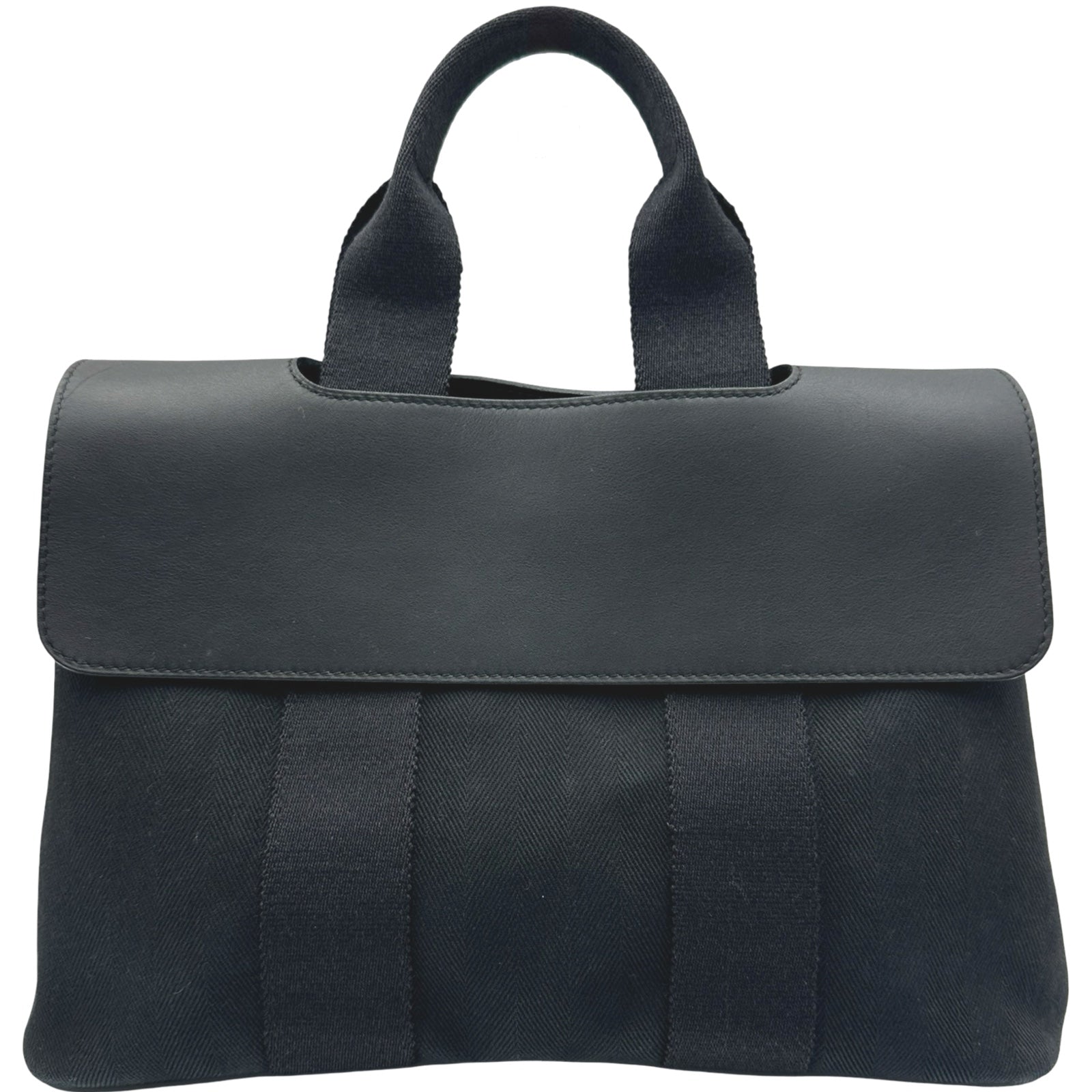 エルメス HERMES ヴァルパライソPM ブラック トワル/レザー レディース 