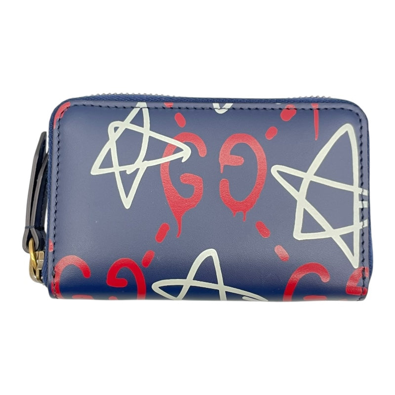 付属品完備　グッチ　コインケース　タッセル　ソーホー　ラウンドファスナー　ブルー GUCCI グッチ 財布 日本未発売 598209 SOHOソーホーラウンド