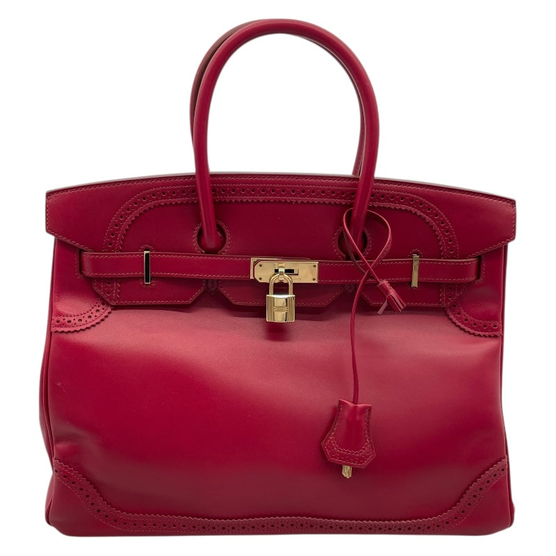 エルメス HERMES バーキン35 ギリーズ □P刻印 ルビー/GD金具
