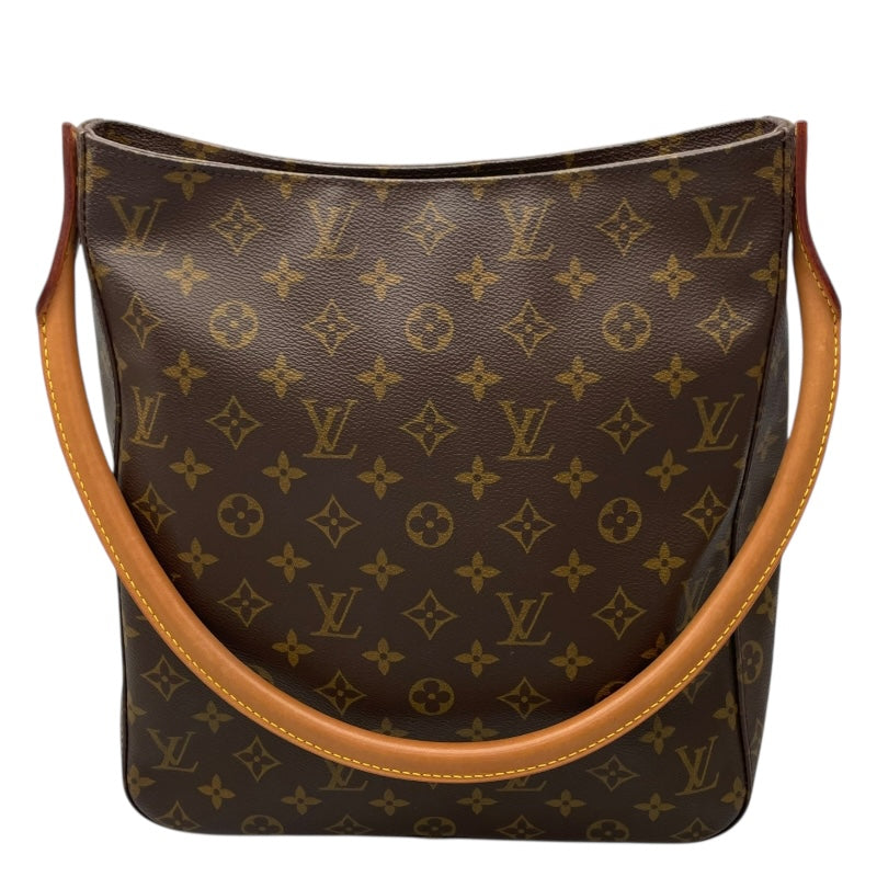 LOUIS VUITTON ハンドバッグ モノグラム ルーピングGM ブラウン