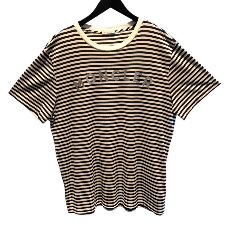 MONCLER モンクレール 半袖tシャツ ボーダー モンクレール MONCLER ボーダーロゴプリントTシャツ