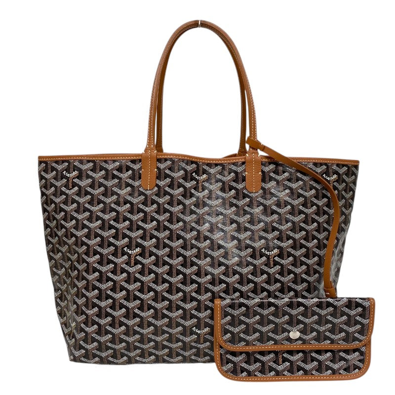 ゴヤール GOYARD サンルイPM ブラック/タン ゴヤールディンキャンバス