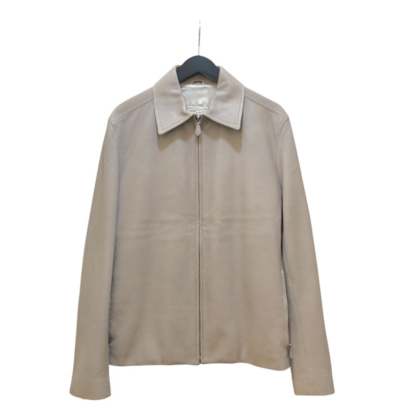 エルメス　ベレー帽　カシミヤ100%　鹿革　ディアスキン　レザー　グレー　56 エルメス ベレー帽 カシミヤ100% 鹿革 ディアスキン レザー