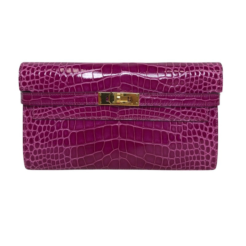 エルメス HERMES ケリーウォレット C刻印 ローズシェヘラザード
