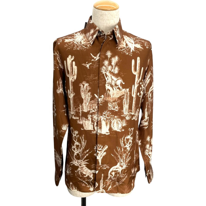 極美品　クリスチャンディオール　シルク100 ロゴ 格子柄 シャツ ヴィンテージ 極美品 クリスチャンディオール シルク100 ロゴ 格子柄 シャツ