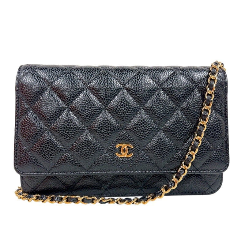 シャネル チェーンウォレット AP0250 ブラック ゴールド金具 シャネル CHANEL マトラッセ チェーンウォレット AP0250