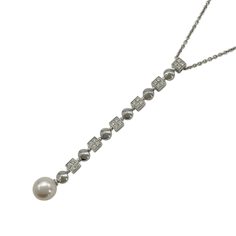 BVLGARI フルロゴチャームネックレス新品　正規品　ベネチア55 ブルガリ BVLGARI ルチアネックレス ホワイトゴールド K18WG