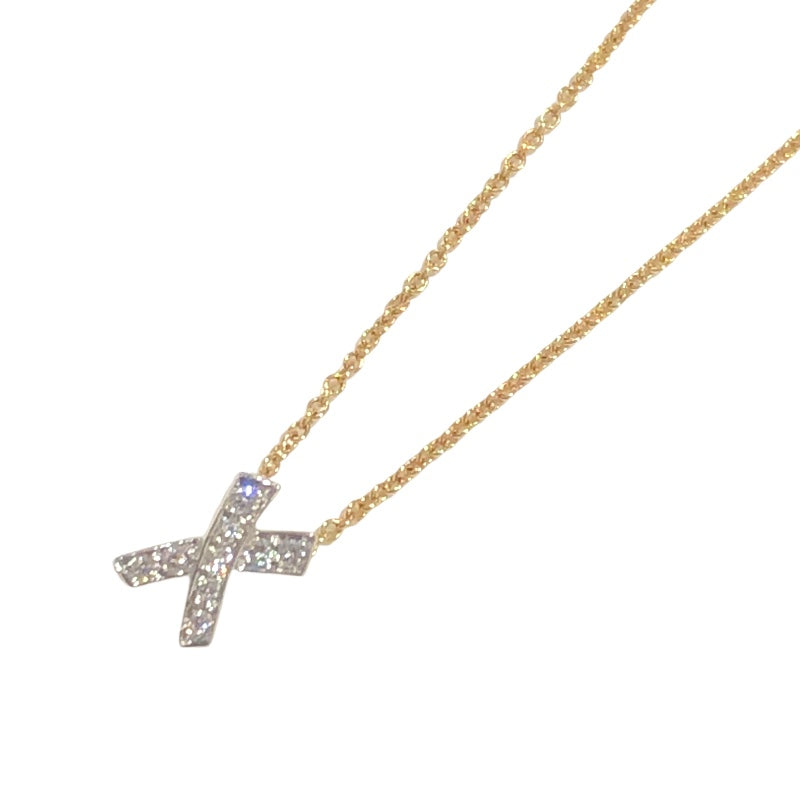 ティファニー TIFFANY＆CO キスネックレス K18/Pt950 ジュエリー