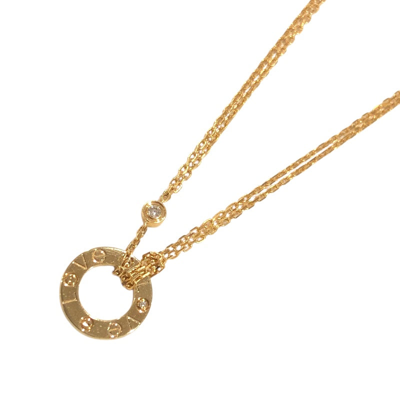 カルティエ Cartier ラブサークルネックレス2Pダイヤ 750
