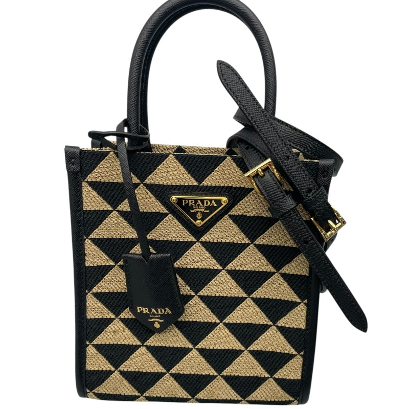 【PRADA】シンボル エンブロイダリーファブリックミニバッグ プラダ PRADA シンボル エンブロイダリーファブリック ミニ