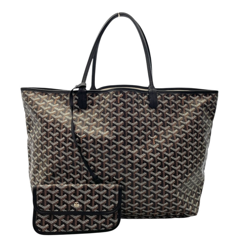 激安スーパーの“売上対決” ゴヤール GOYARD サン・ルイGM ブラック ゴヤールディキャンバス バッグ
