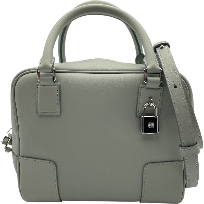 ロエベ LOEWE アマソナ19 スクエア グレー レザー レディース 