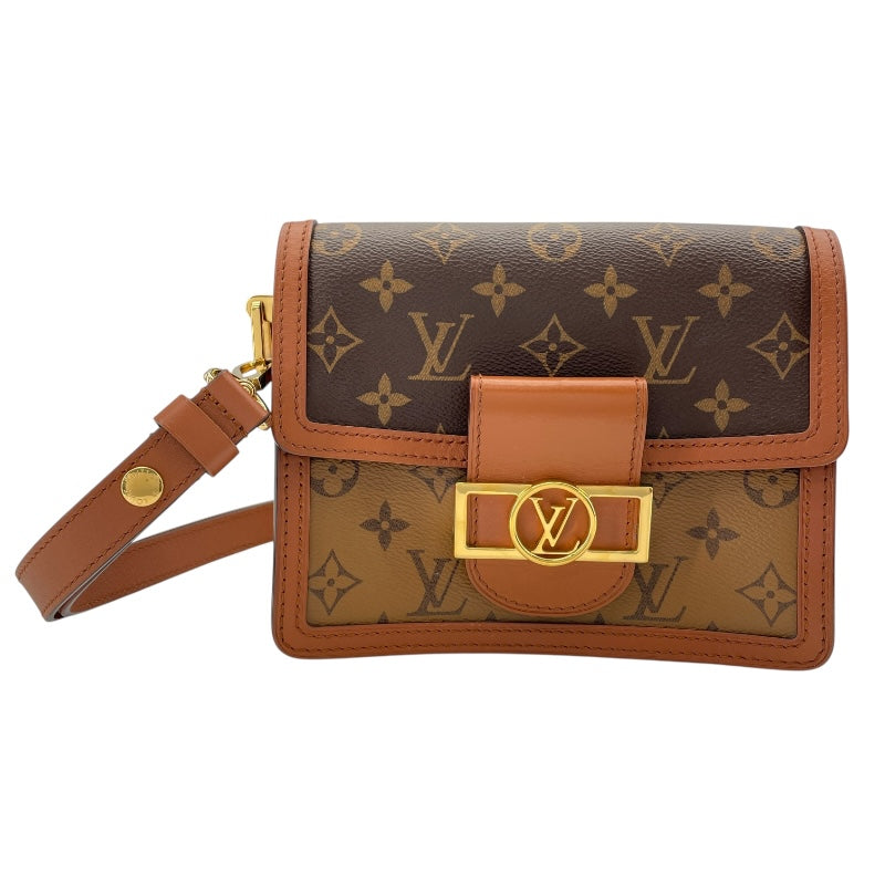 【極上美品】ルイヴィトン モノグラムリバースM45959 ドーフィーヌMINI ルイ・ヴィトン LOUIS VUITTON ドーフィーヌ MINI M45959 ブラウン