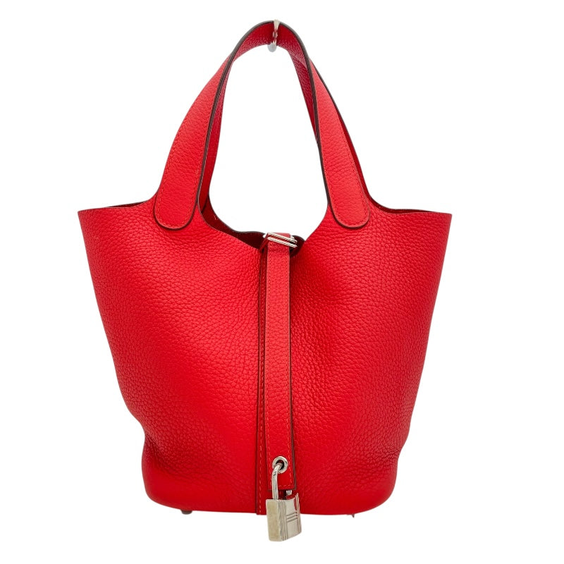 エルメス HERMES ピコタンロックPM A刻 ルージュトマト シルバー