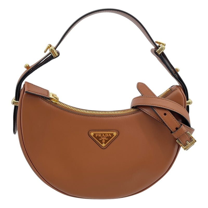 【直営店買付】プラダ☆アーケ レザー ショルダーバッグ☆1BC194 プラダ PRADA アーケスモール 1BC194 コニャック レザー