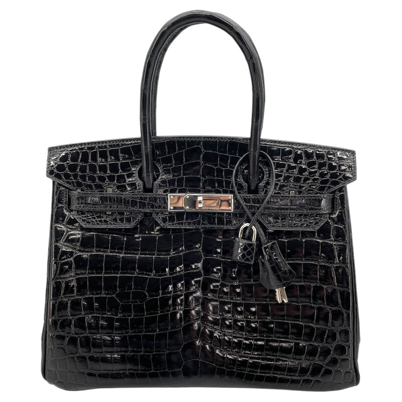 エルメス HERMES バーキン30 □G刻 ブラック SV金具 ニロティカス