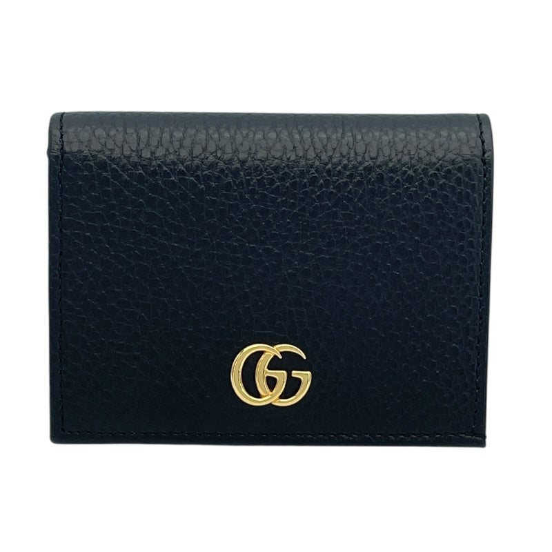 数量は多い  GUCCI グッチ GGマーモントウォレット レザー ブラック 456126 小物