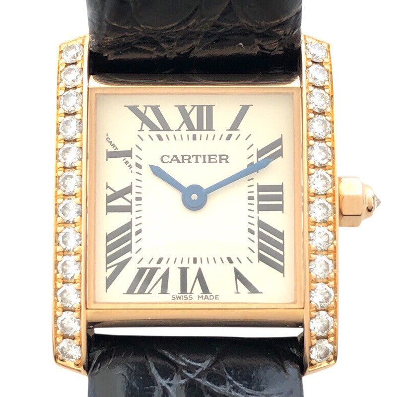 カルティエ Cartier タンクフランセーズSM WE104531 アイボリー