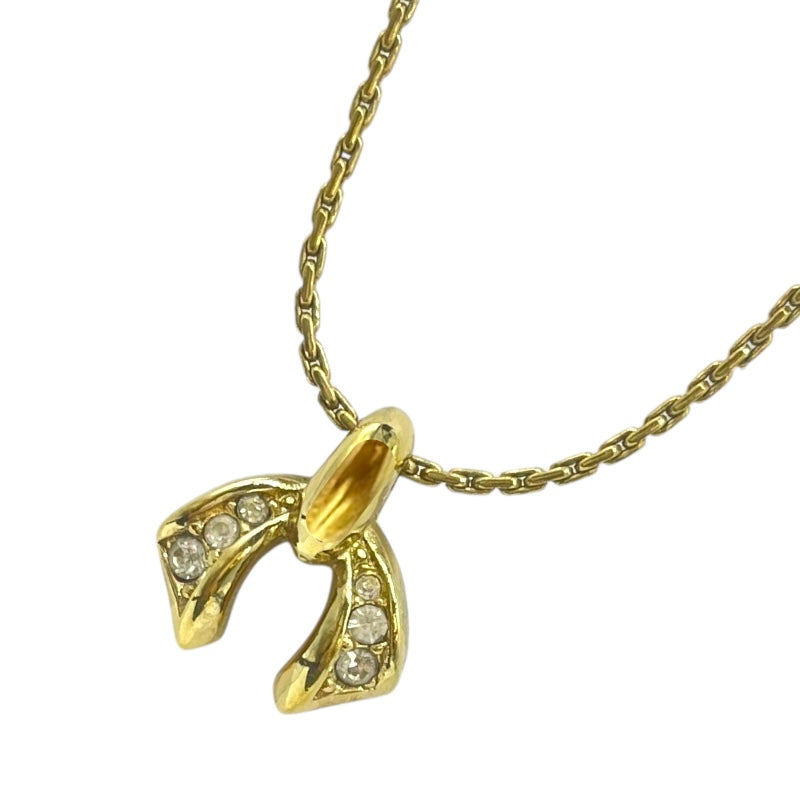 美品 Christian Dior ネックレス ラインストーン ゴールド 年代物 クリスチャン・ディオール Christian Dior ラインストーンネックレス