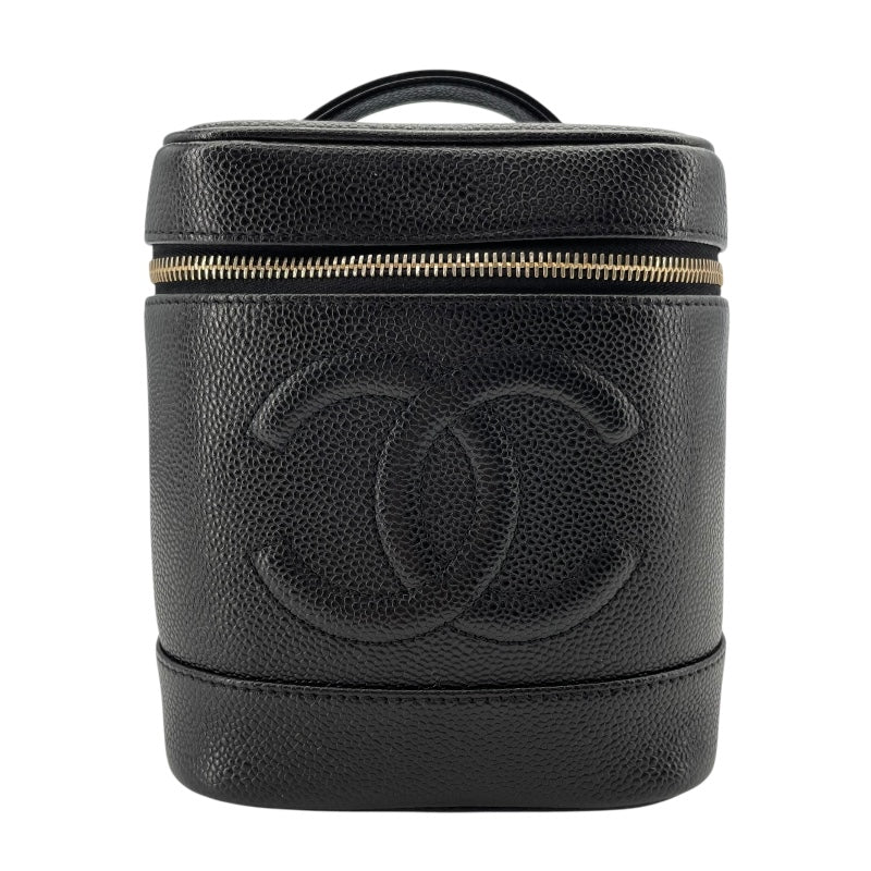 シャネル CHANEL バニティ A01998 7番台 ブラック ゴールド金具
