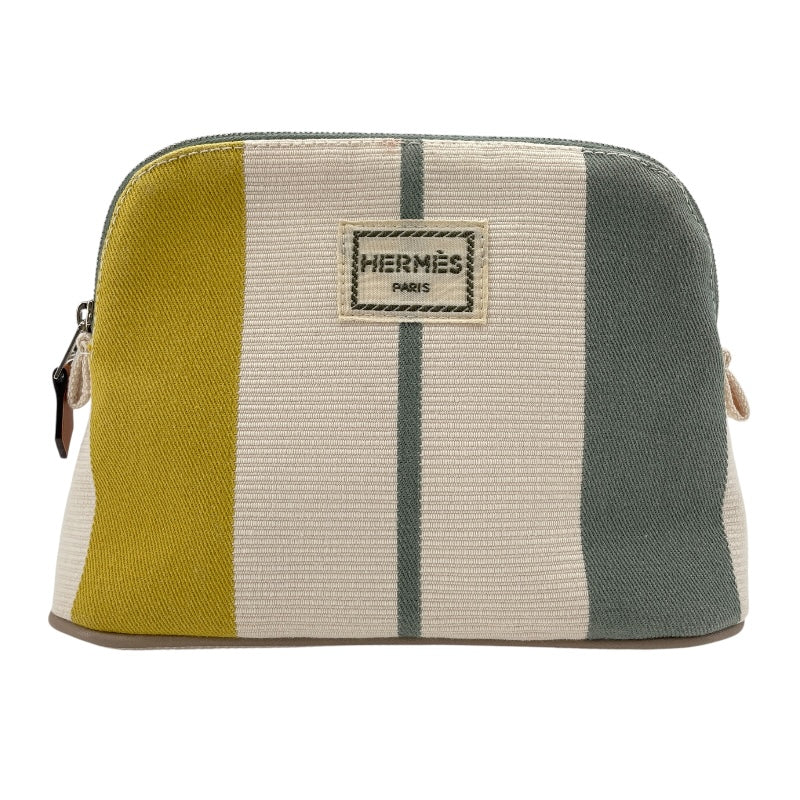 エルメス HERMES ボリードポーチミニ アイボリーxグリーンxイエロー SV  