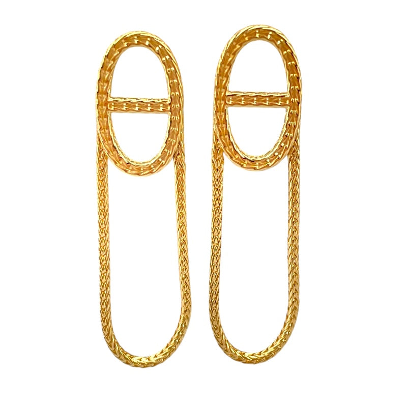 エルメス HERMES シェーヌダンクルピアス Au750 ジュエリー