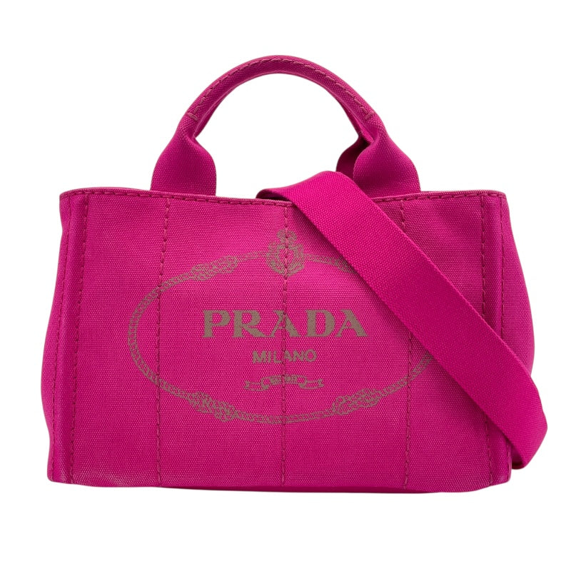 プラダ PRADA カナパ バッグ 1BG439 ホットピンク キャンバス
