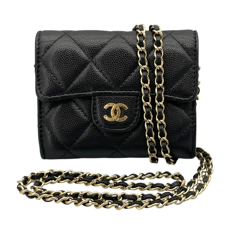 【シャネル】チェーン クラッチ マトラッセ キャビアスキン CHANEL シャネル クラシックチェーンクラッチ ショルダーバッグ
