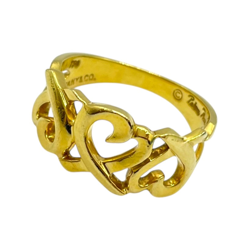 ティファニー TIFFANY＆CO トリプルハートリング 750YG
