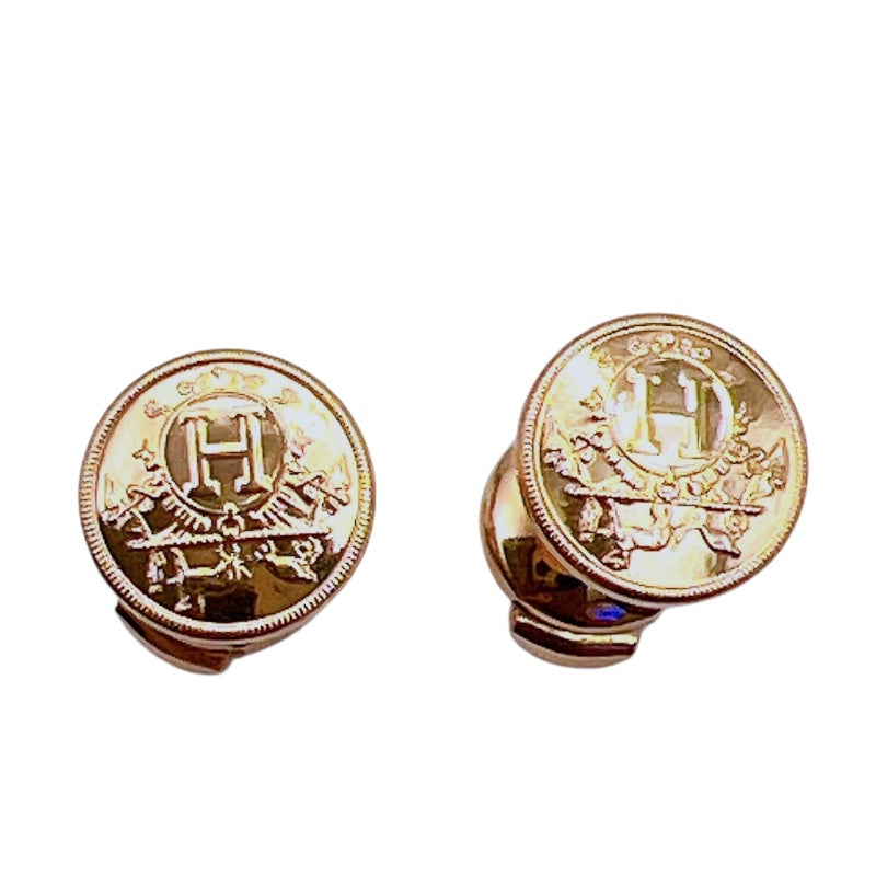エルメス ピアス Hermesエクスリブリス K18 ピンクゴールド