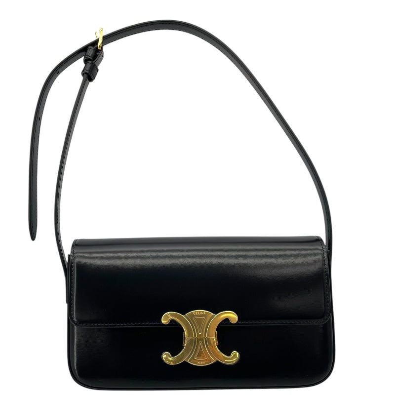 CELINEショルダーバッグ CELINE バイカラーレザーショルダーバッグ