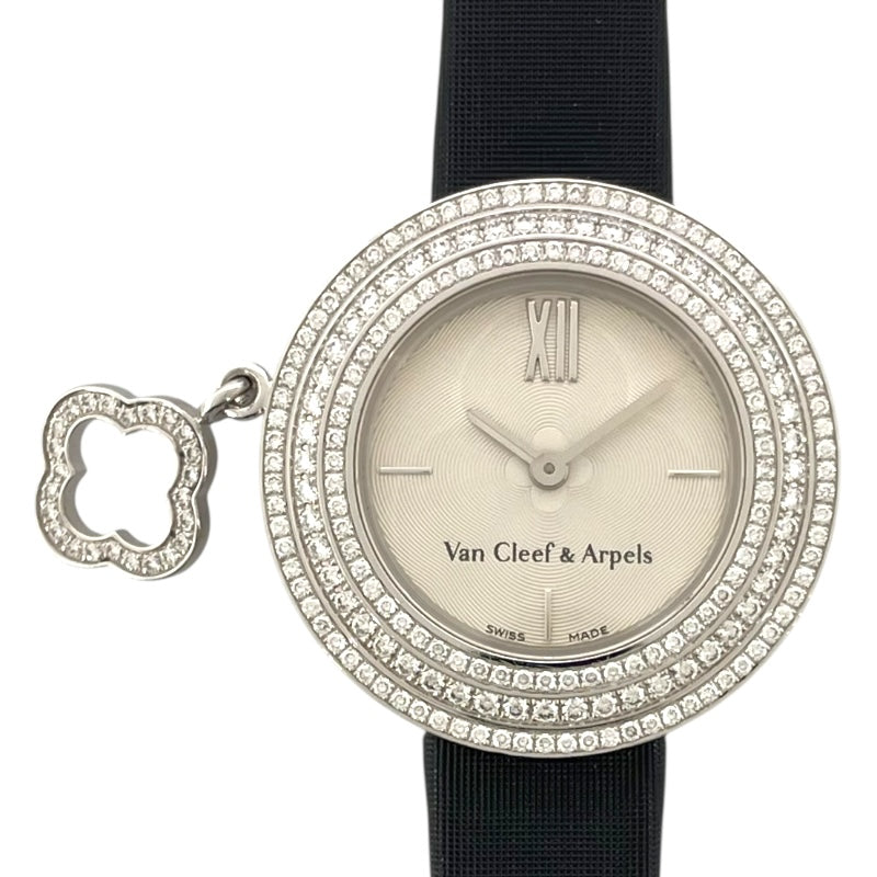 ヴァンクリーフ＆アーペル Van Cleef &amp; Arpels チャーム ミニウォッチ 3575164 シルバー K18WG クオーツ レディース 腕時計 楽天市場】ヴァンクリーフ＆アーペル Van Cleef & Arpels チャーム