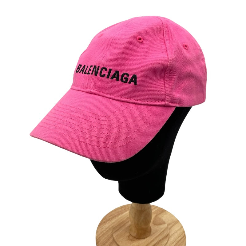 バレンシアガ BALENCIAGA キャップ ピンク コットン ユニ
